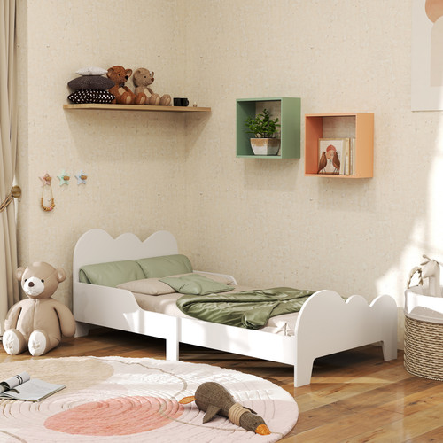 Kleinkindbett weiß mdf - kleinkindbett,