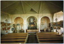 Postkarte: Jokkmokk. Interiör Kyrkan