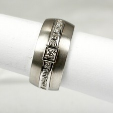 Breiter Ring in 585 Weißgold