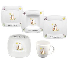 Kindergeschirr katze porzellan - katze,