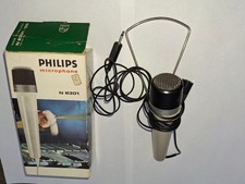 Philips N 8301 Dynamisches Mikrofon – grau, mit Mikrofonständer
