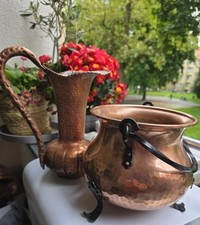 Kupfer set blumentopf - kupfer,