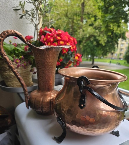 Kupfer set blumentopf - kupfer, set: