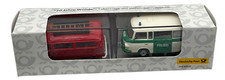 Brekina Set 2× Einsatzfahrzeuge Barkas B1000 & VW T2 Feuerwehr Polizei 1:87