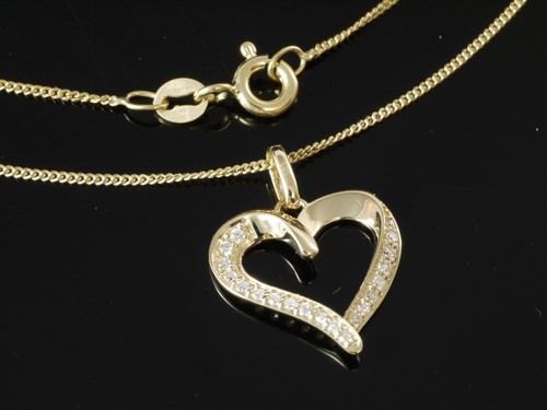 585 goldkette mit kleinem herz - kleinem,