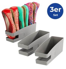 MAXIMEX 3er Set Schuh Halter für Ballerinas Schrank Ordnungs System Haus Schuhe
