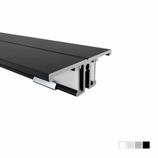 LED Alu Wandprofil für 10 mm LED-Streifen mit einschiebbarer Abdeckung A - INDUS