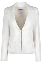 CHANEL WHITE 2009 TWEED JACKET