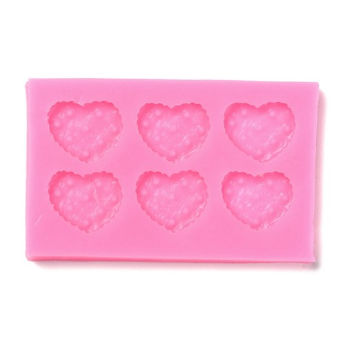 Silikonform herz 7x2cm - silikonform, 2,7x2cm