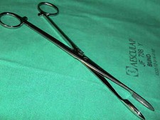 Aesculap & Fischer Kornzange Tupfer Polypenzange gerade 20cm Dressing Forceps St