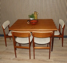 1960er Jahre Teak Esstisch danish design 80x120cm ausziehbar 2,10m Tisch Tafel
