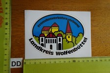 Alter Aufkleber Reise Stadt Land Niedersachsen LANDKREIS WOLFENBÜTTEL (DB)