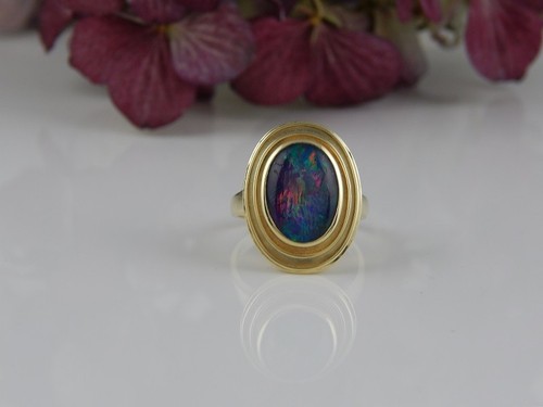 585 gelbgold ring - ring, opal