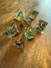 Würfelset "Flower" gold -