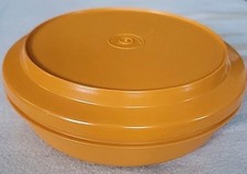 Tupperware Thermoschüssel, Thermodose, Thermoteller, orange, flach, Camping,