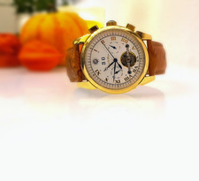 Raoul U. Braun RUB05-0101 Automatik Herren Uhr Gold Skelett Leder Top mit Box