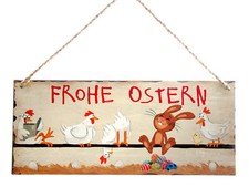 Schild Frohe Ostern mit