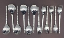 Rosenthal Silberfluss - 6 Menügabeln  + 6 Menülöffel - 90er versilbert