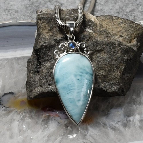 Larimar anhänger 925er - larimar,