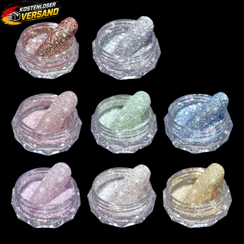 Nagelglitzer pulver set - nagelglitzer,