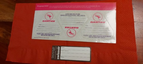 Qantas adressaufkleber von - 1,