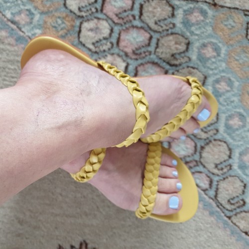 Slipper sandalen gelb - slipper, gr.37