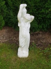 Steinfigur Brunnenfigur "Wasserträgerin" Steinguss, Statue, Gartenfigur