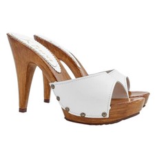 Weiße Clogs Mit Lederband