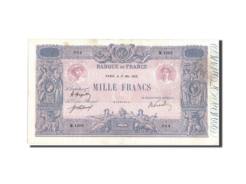 Geldschein frankreich 1000 - geldschein,, frankreich,
