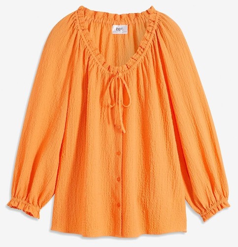 Weite strukturbluse mit - weite,
