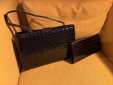 Tolle alte Leder Handtasche +