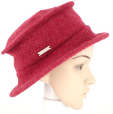 Walkhut Wollhut Glockenhut flach mit Rand und Biese Seeberger versch. Farben