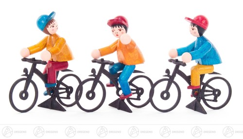 Miniatur fahrradfahrer farbig - fahrradfahrer,
