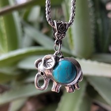 Halskette Elefant silberfarben