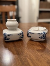 2 Vtg Lichte Echt Kobalt