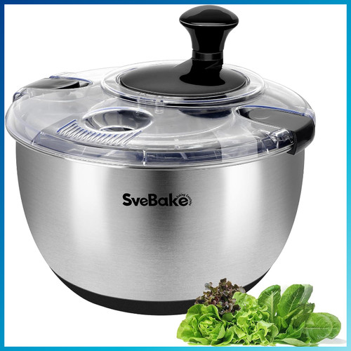 Salatschleuder edelstahl 5l - salatschleuder, 4,5l
