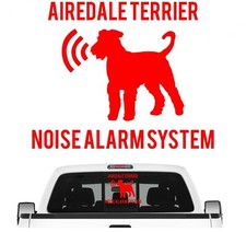 Airedale Terrier Noise Alarmsystem Auto Aufkleber Hund Folie Waterside Bingley