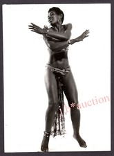 SCHÖNE ELEGANTE SCHWARZE TÄNZERIN * Vintage "L" 60s Foto RUSSELL GAY London #1