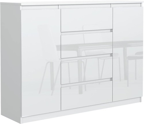 Kommode 140 weiss mit - weiss,