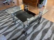 Couchtisch Wohnzimmertisch Tisch Sofatisch Kaffeetisch mit Glasplatte
