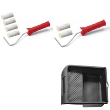 Farbwalze Malerwalze Set Farbrolle Lackierwalze Malerrolle Walze Malerbügel 26cm