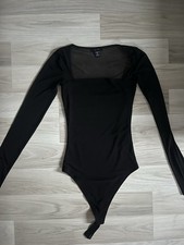 Neuer schwarzer Body in Netzoptik XS(34)