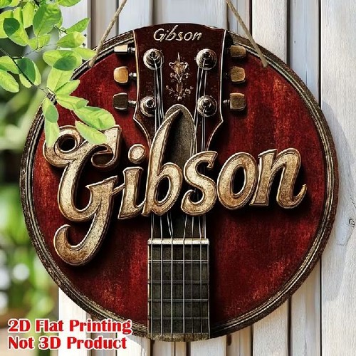 Blechschild rund gibson - blechschild,