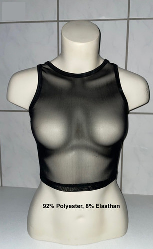 Sexy mesh crop top tank - (netz),