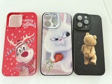 Handyhülle iPhone 16 Pro Max 3verschiedene Motive Tasche Case Handy Cover Schutz