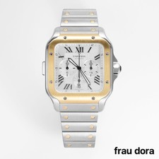 Cartier de Cartier Santos Chronograph XL – Stahl/Gelbgold Ref. W2SA0008 Full Set