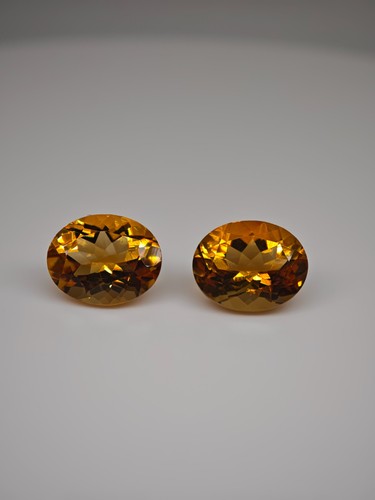 Citrin paar 23ct vvs oval - citrin, 5.23ct