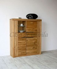 Massivholz Highboard Wildeiche