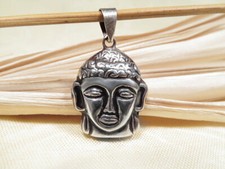 Anhänger Buddha Kopf - 925er Sterling Silber - Buddhismus - Tibet - Nepal