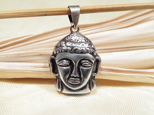 Anhänger buddha kopf 925er - anhänger,